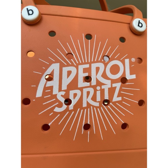 RARE Aperol Spritz Bogg Bag Large Orange Waterproof Pool Beach Special Edition - Picture 6 of 6